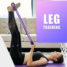 Load image into Gallery viewer, Fit™: 4-Tube Pedal Fitness Rope for Woman & Men - Fitness Gum 4 Tube Resistance Bands Latex Pedal Exerciser Sit-up Pull Rope Expander Elastic Bands Yoga equipment Pilates Workout